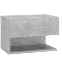 vidaXL Wall-mounted Bedside Cabinet Concrete Grey