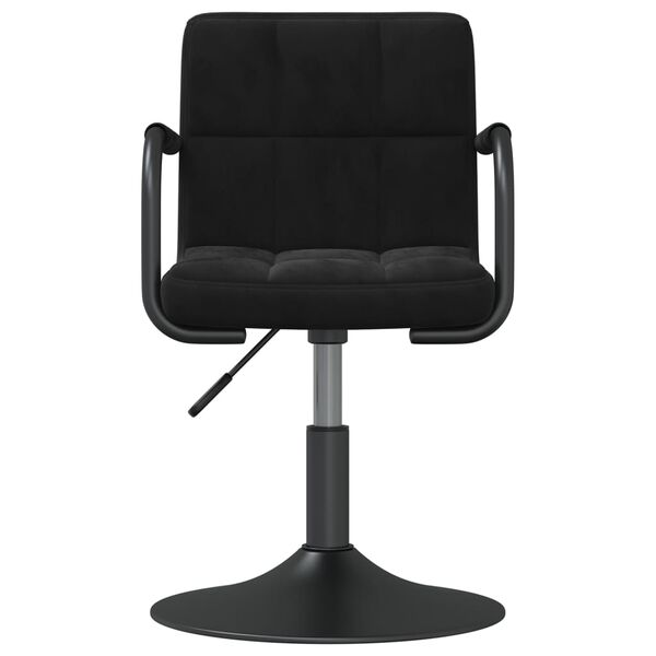 vidaXL Swivel Dining Chairs 6 pcs Black Velvet