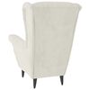 vidaXL Armchair Cream White Velvet