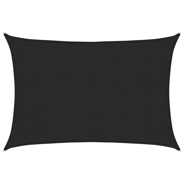 vidaXL Sunshade Sail 160 g/m&sup2; Black 2.5x4 m HDPE