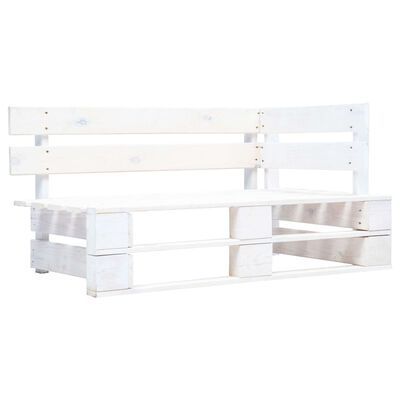 vidaXL 2-Seater Pallet Sofa with Cushions White Impregnated Pinewood