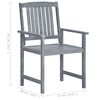 vidaXL Garden Chairs with Cushions 2 pcs Grey Solid Acacia Wood