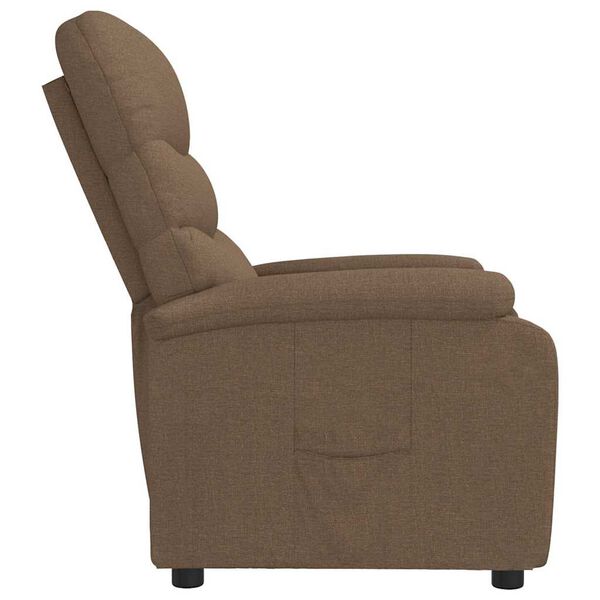 vidaXL Recliner Chair Brown Fabric