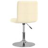 vidaXL Swivel Dining Chairs 4 pcs Cream Fabric