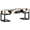 vidaXL Bench 110 cm Black Patchwork Genuine Goat Leather