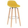 vidaXL Bar Stools 2 pcs Mustard Yellow Fabric