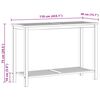 vidaXL Garden Console Table 110x40x75 cm Solid Acacia Wood