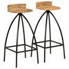 vidaXL Bar Chairs 2 pcs Solid Mango Wood