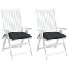 vidaXL Chair Cushions 2 pcs Black 50x50x7 cm Oxford Fabric
