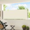 vidaXL Patio Retractable Side Awning 100x500 cm Cream