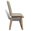 Oak Indoor Fabric Dining Chair Set 4 pcs Beige