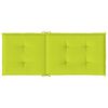 vidaXL Garden Highback Chair Cushions 2 pcs Bright Green 120x50x3 cm Fabric