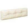 vidaXL Pallet Cushions 5 pcs Cream Fabric