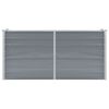 vidaXL Garden Raised Bed Galvanised Steel 160x40x77 cm Grey