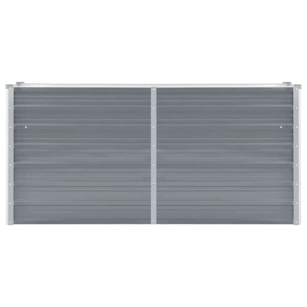 vidaXL Garden Raised Bed Galvanised Steel 160x40x77 cm Grey