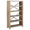 vidaXL 5-Tier Bookcase 80x30x140 cm Solid Wood Acacia