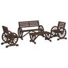 vidaXL 4 Piece Garden Lounge Set Solid Wood Fir