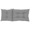 vidaXL Garden Highback Chair Cushions 4 pcs Grey 120x50x7 cm Fabric