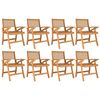 vidaXL Garden Chairs 8 pcs 58x58x87 cm Solid Wood Acacia