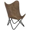 vidaXL Butterfly Chair Taupe Canvas