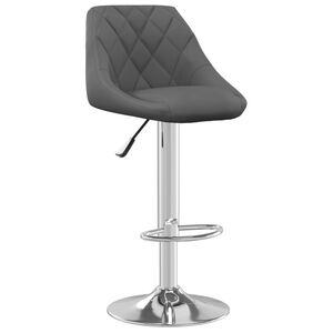 vidaXL Bar Stool Dark Grey Velvet