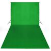 vidaXL Backdrop Cotton without Stand Green 600x300 cm Chroma Key