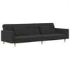 vidaXL 2-Seater Sofa Bed with Two Pillows Dark Grey Fabric