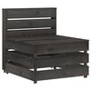 vidaXL Garden Pallet Middle Sofa Grey Impregnated Pinewood