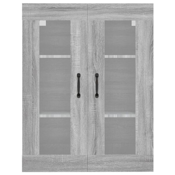 vidaXL Hanging Wall Cabinet Grey Sonoma 69.5x34x90 cm