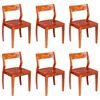 vidaXL Dining Chairs 6 pcs Solid Acacia Wood