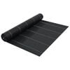 vidaXL Weed Membrane | Black with green stripes | 100% Polypropylene | 2x5 m