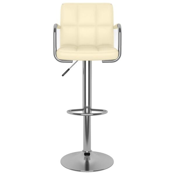vidaXL Bar Stool Cream Faux Leather