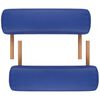Blue Foldable Massage Table 3 Zones with Wooden Frame