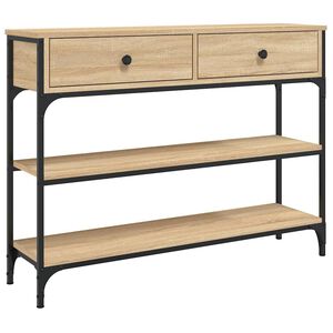 vidaXL Console Table Sonoma Oak 100x25x75 cm Engineered Wood