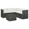 vidaXL 6 Piece Garden Pallet Lounge Set with Cushions Solid Pinewood