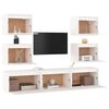 vidaXL TV Cabinets 7 pcs White Solid Wood Pine