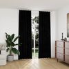 vidaXL Blackout Curtains 2 pcs with Hooks Velvet Black 140x245 cm