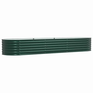 vidaXL Raised Bed Green 320 x 80 x 44 cm Steel