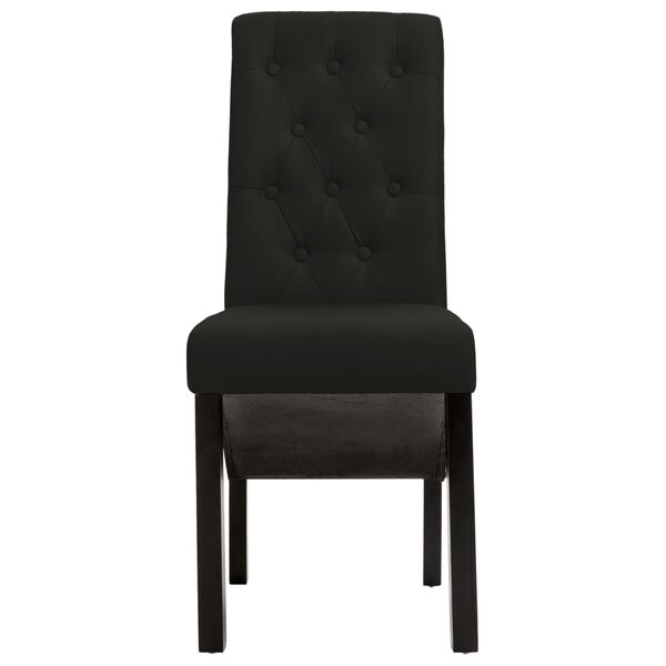vidaXL Dining Chairs 2 pcs Black Fabric