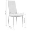 vidaXL Dining Chairs 2 pcs White Faux Leather