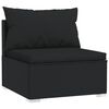 vidaXL 8 Piece Garden Lounge Set with Cushions Poly Rattan Black