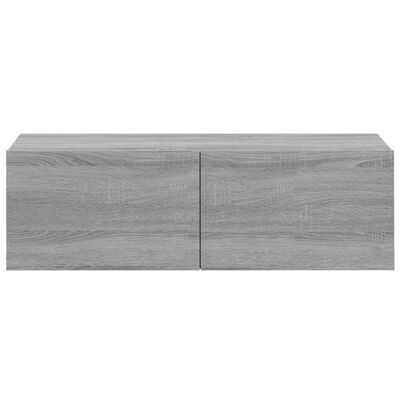 vidaXL Wall TV Cabinets 2 pcs Grey Sonoma 100x30x30 cm Engineered Wood