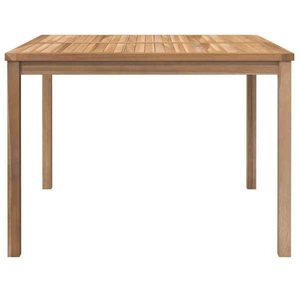 vidaXL Garden Dining Table 110x110x77 cm Solid Teak Wood