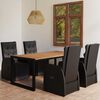 vidaXL 5 Piece Garden Dining Set Black