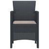 vidaXL Garden Chair 4 pcs Anthracite 53 x 49 x 85 cm PP