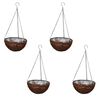 vidaXL Garden Planter | Set of 4 | Brown | Willow | Small | Decorative Liners