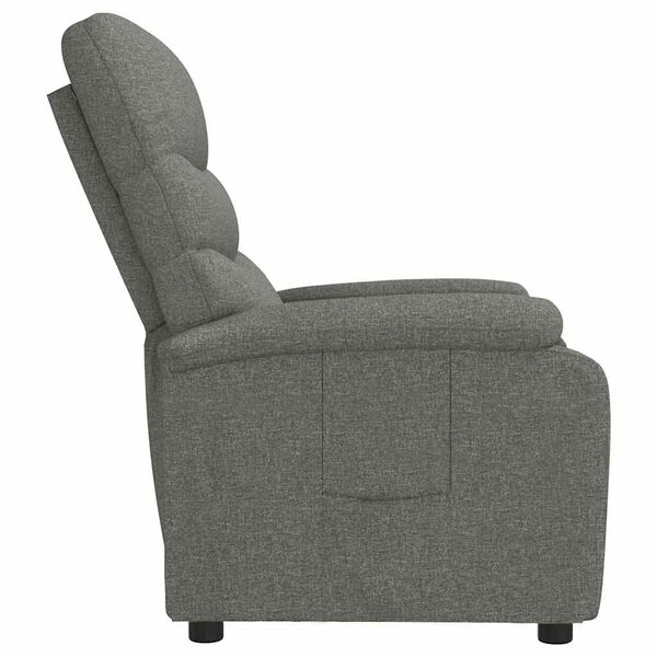 vidaXL Recliner Chair Dark Grey Fabric