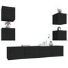 vidaXL 6 Piece TV Cabinet Set Black Engineered Wood