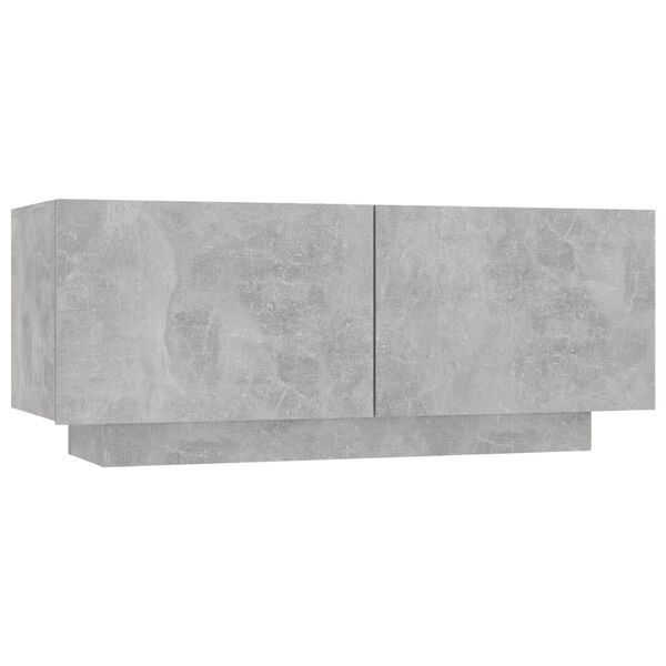 vidaXL TV Cabinet Concrete Grey 100x35x40 cm Engineered Wood