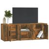 vidaXL TV Cabinet Smoked Oak 100x31.5x35 cm Engineered Wood